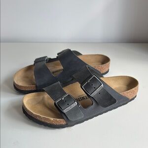 Birkenstock Arizona Sandals Oiled Leather - Black